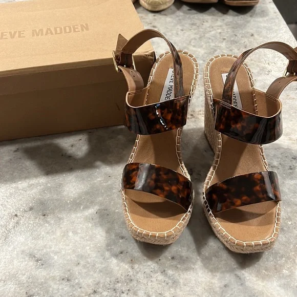 Steve Madden tortoiseshell espadrilles size 9 - Picture 2 of 3